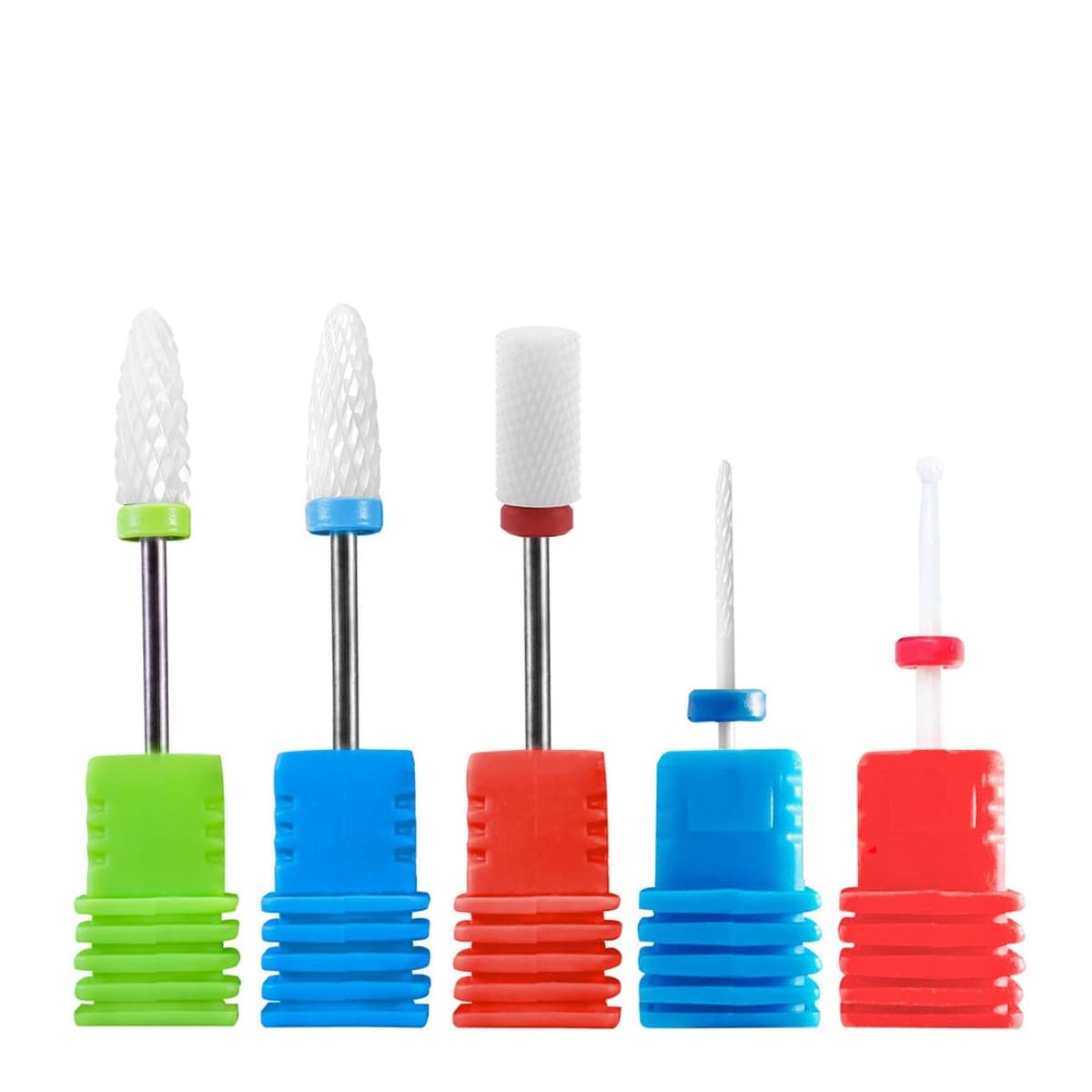 Keramiska nagelfräsar, 5 st, för hybridgel