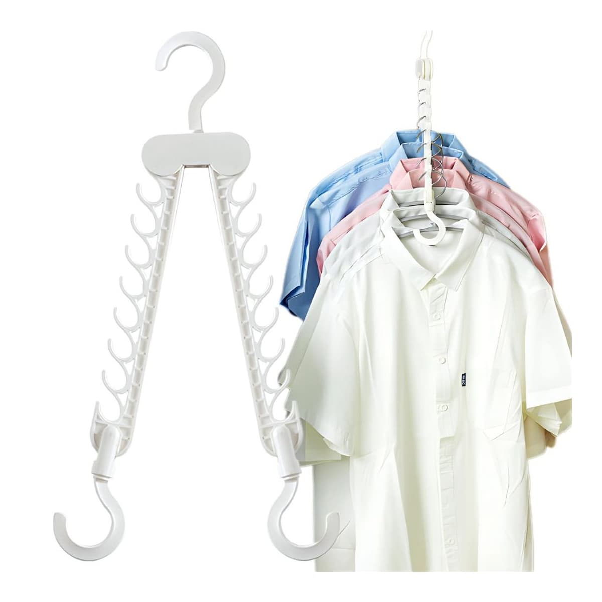 Klädgalge vikbar för garderob, 16 platser