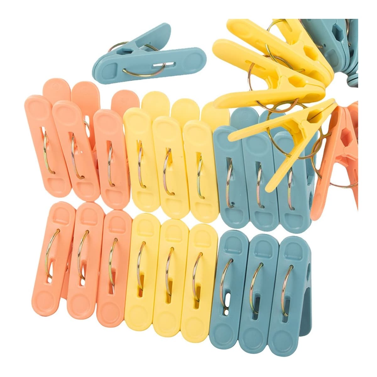 Klädnypor i plast, 18 st, 6,5 cm