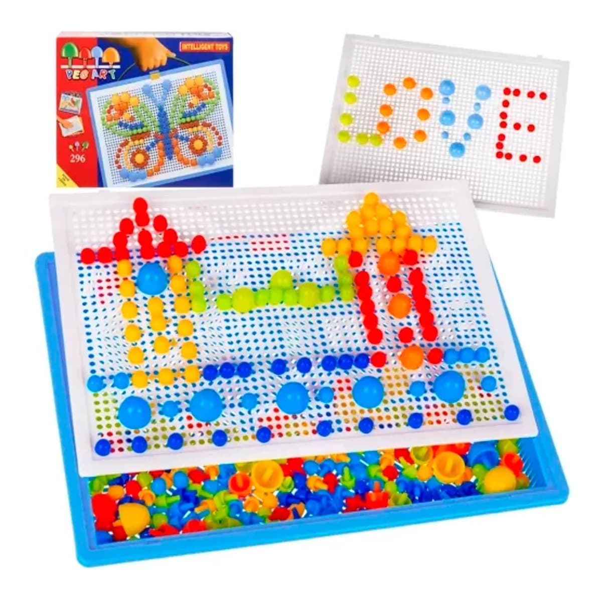 Knappussle med väska, 296 champinjoner