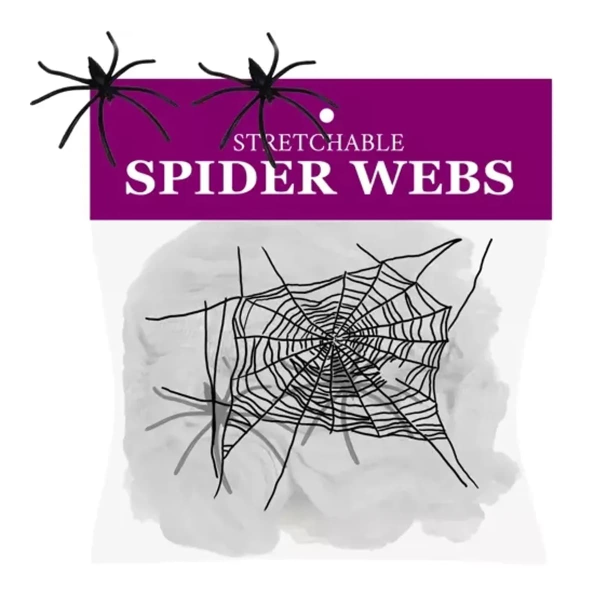 Konstgjort spindelnät med 2 spindlar, 2,5 m²