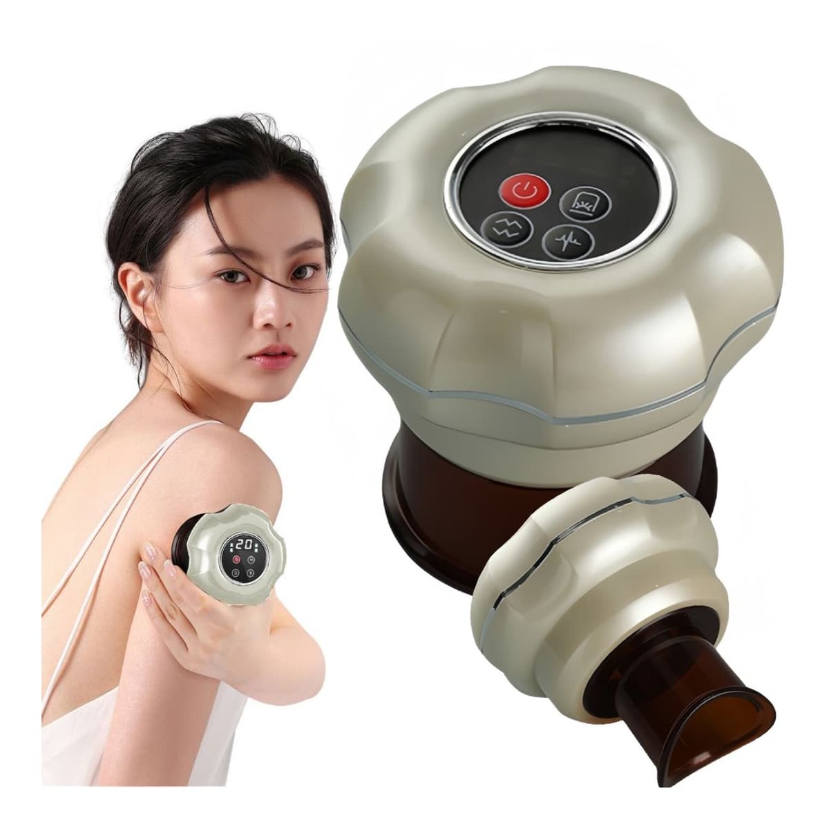 Koppningsmassager, eldriven, 12 sugstyrkor