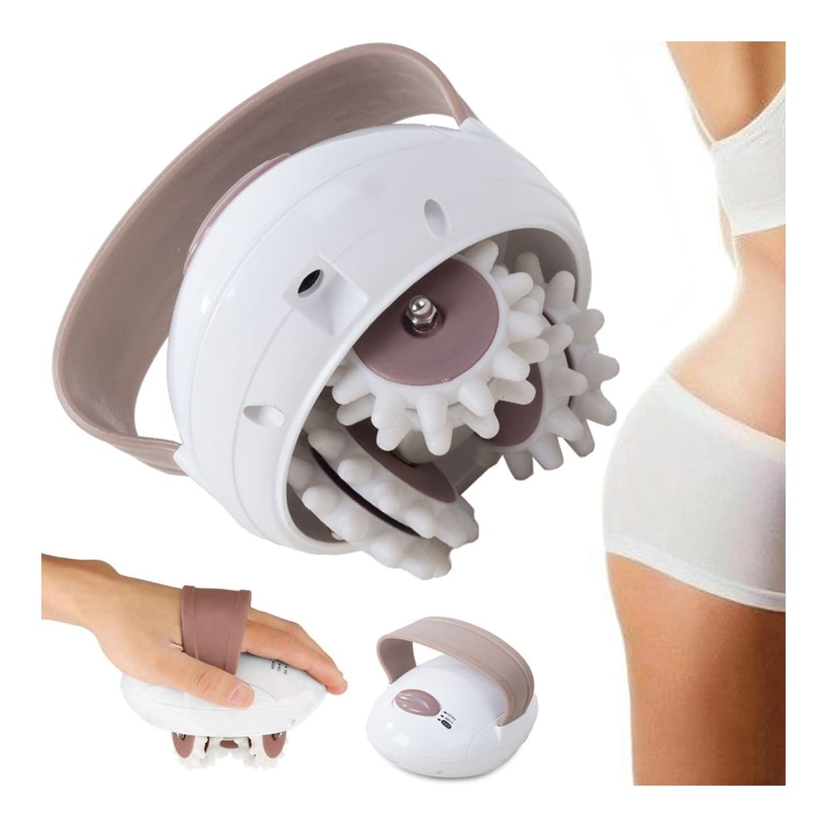 Kroppsmassager med 3 massagehuvuden, 230V