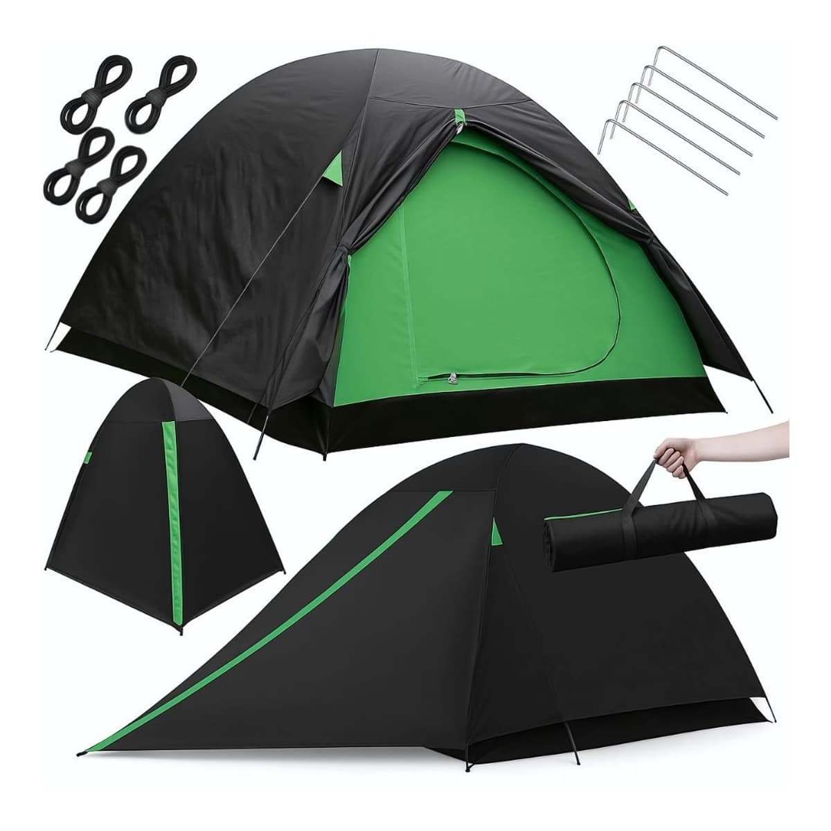 Kupoltält, 2 personer, 190 x 125 cm