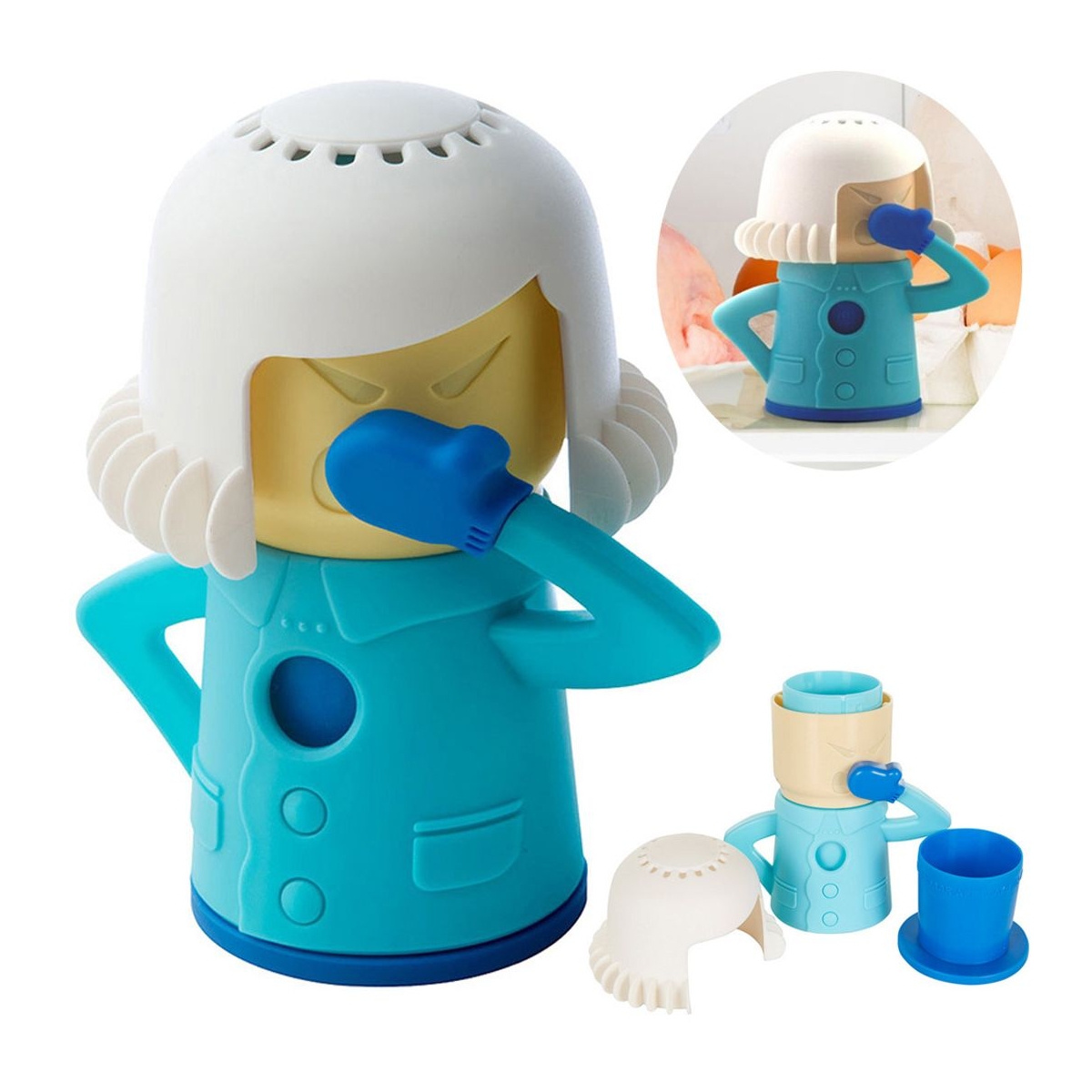 Kylskåpsavluktare med mikrovågsrengöring, 14 cm