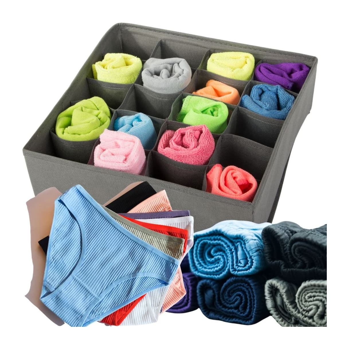 Lådorganisatör med 20 fack, 30x30x10 cm