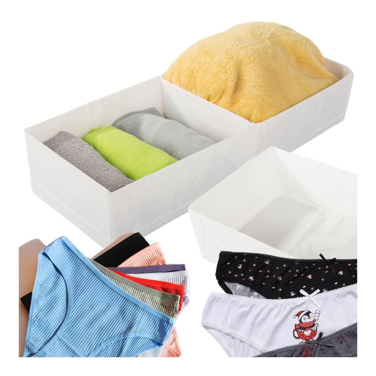 Lådsorganisatör med 2 fack, 51x20x10 cm