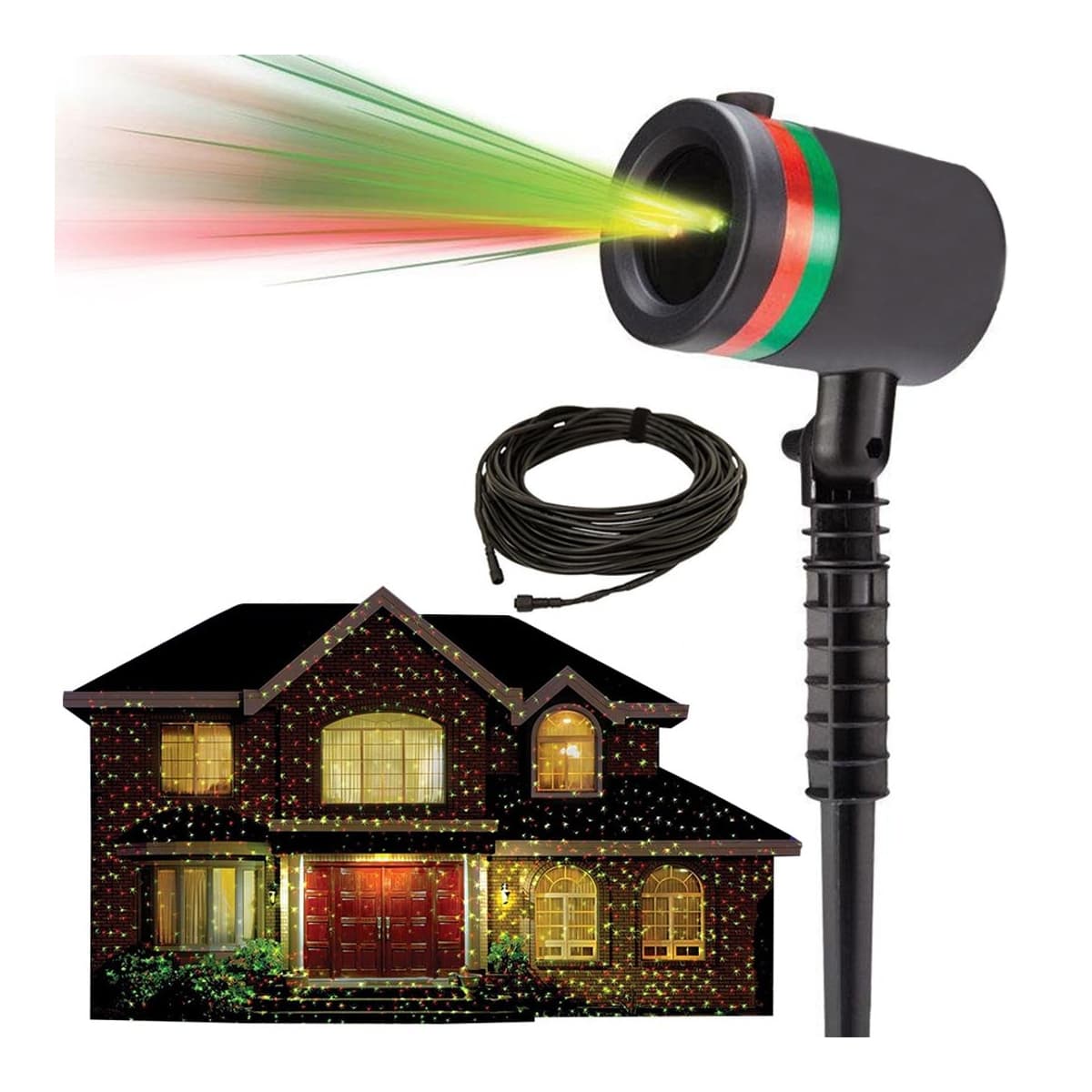 Laserprojektor för fasadbelysning, grön/röd