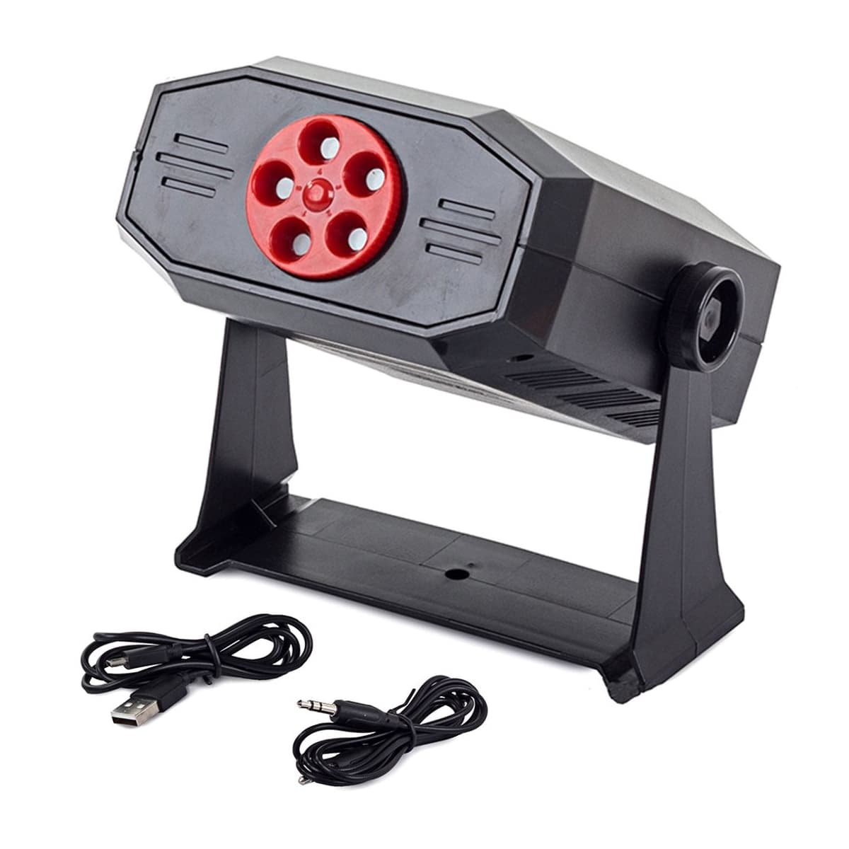 Laserprojktor med högtalare, 13x13 cm