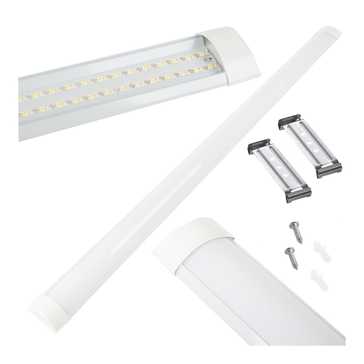 LED-armatur, påbyggnad, 120 cm, 28W