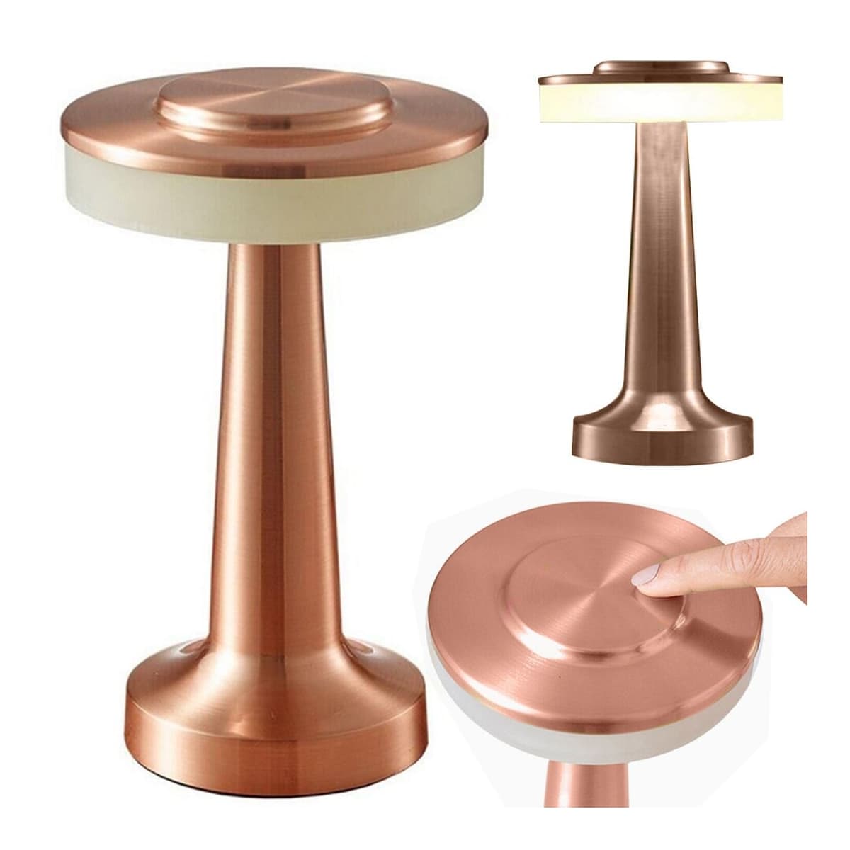 LED-bordslampa med touch och 3 ljusnivåer, 20 cm