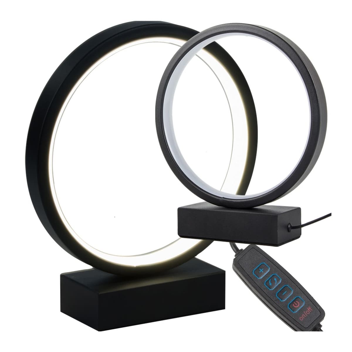 LED-bordslampa ring 20 cm, USB