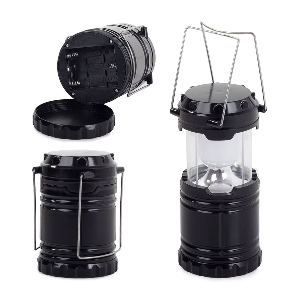 LED-campinglampa, hopfällbar, 8 cm diameter