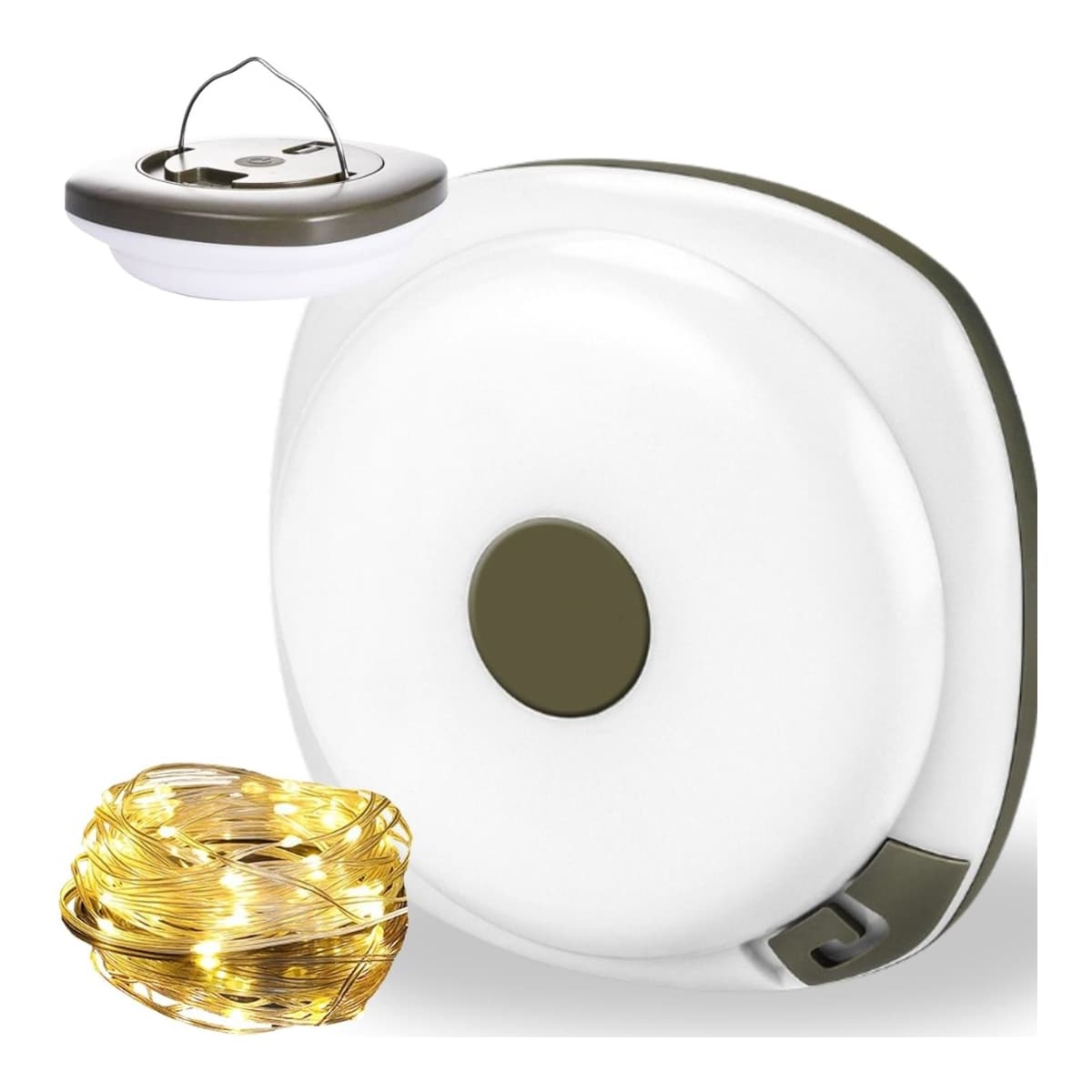 LED-campinglampa med ljusslinga, 8 m