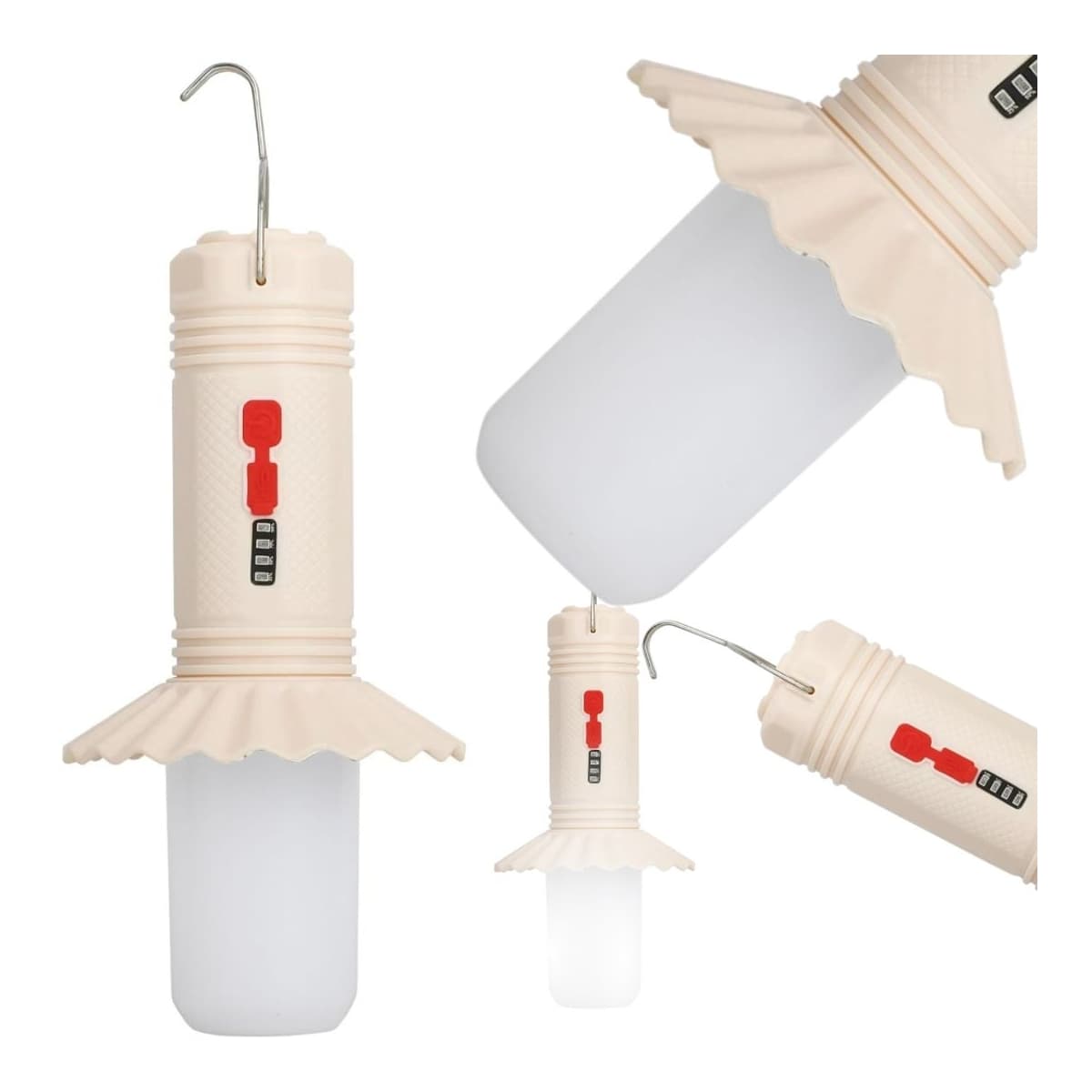 LED-campinglampa med powerbank, 24 LED
