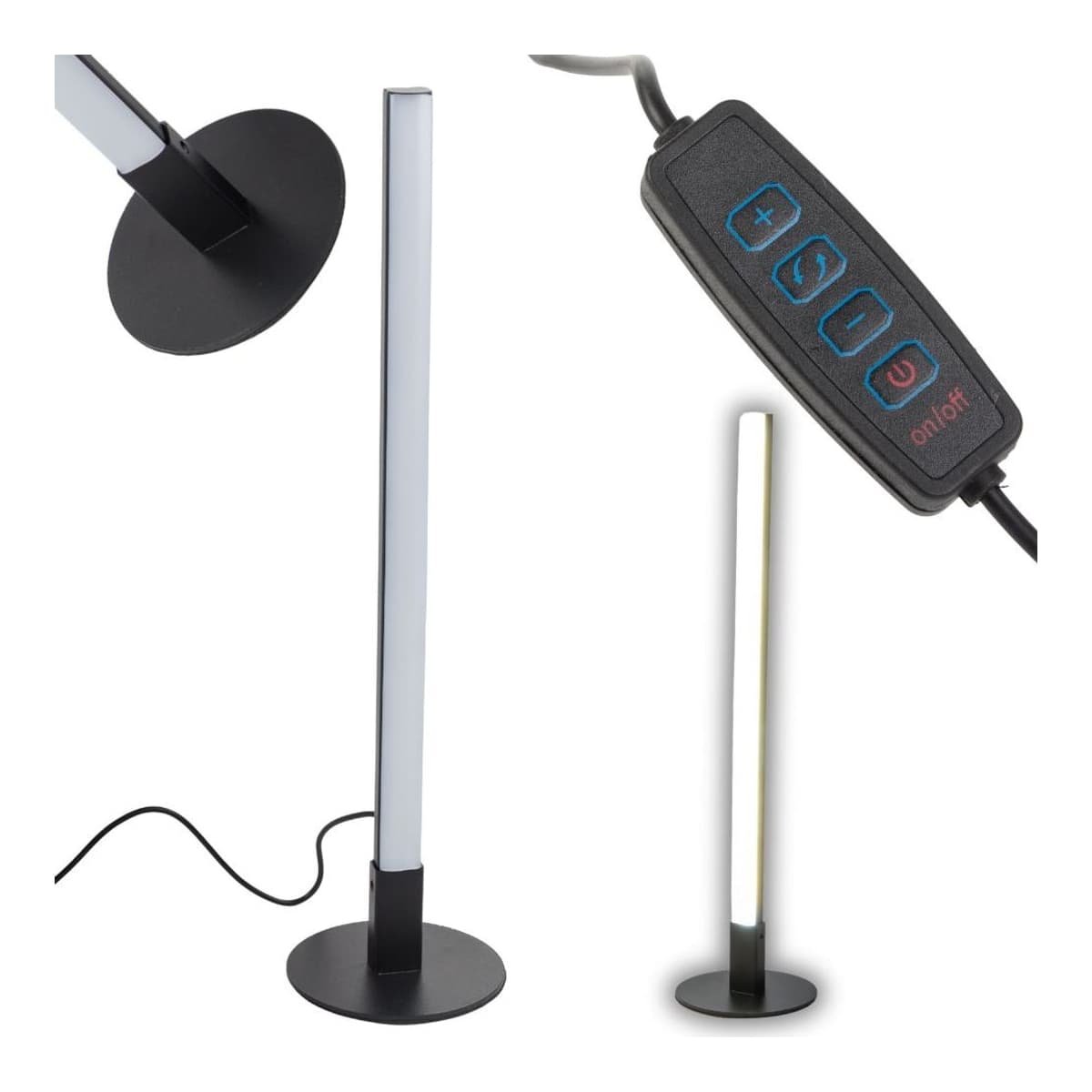 LED-golvlampa 40 cm med USB, 3 ljuslägen