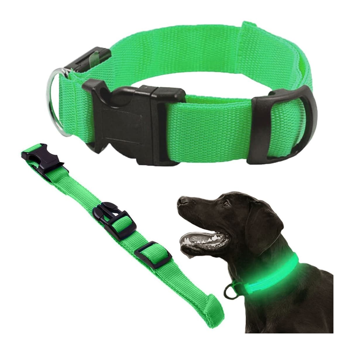 LED-halsband hund/katt, justerbart 59 cm