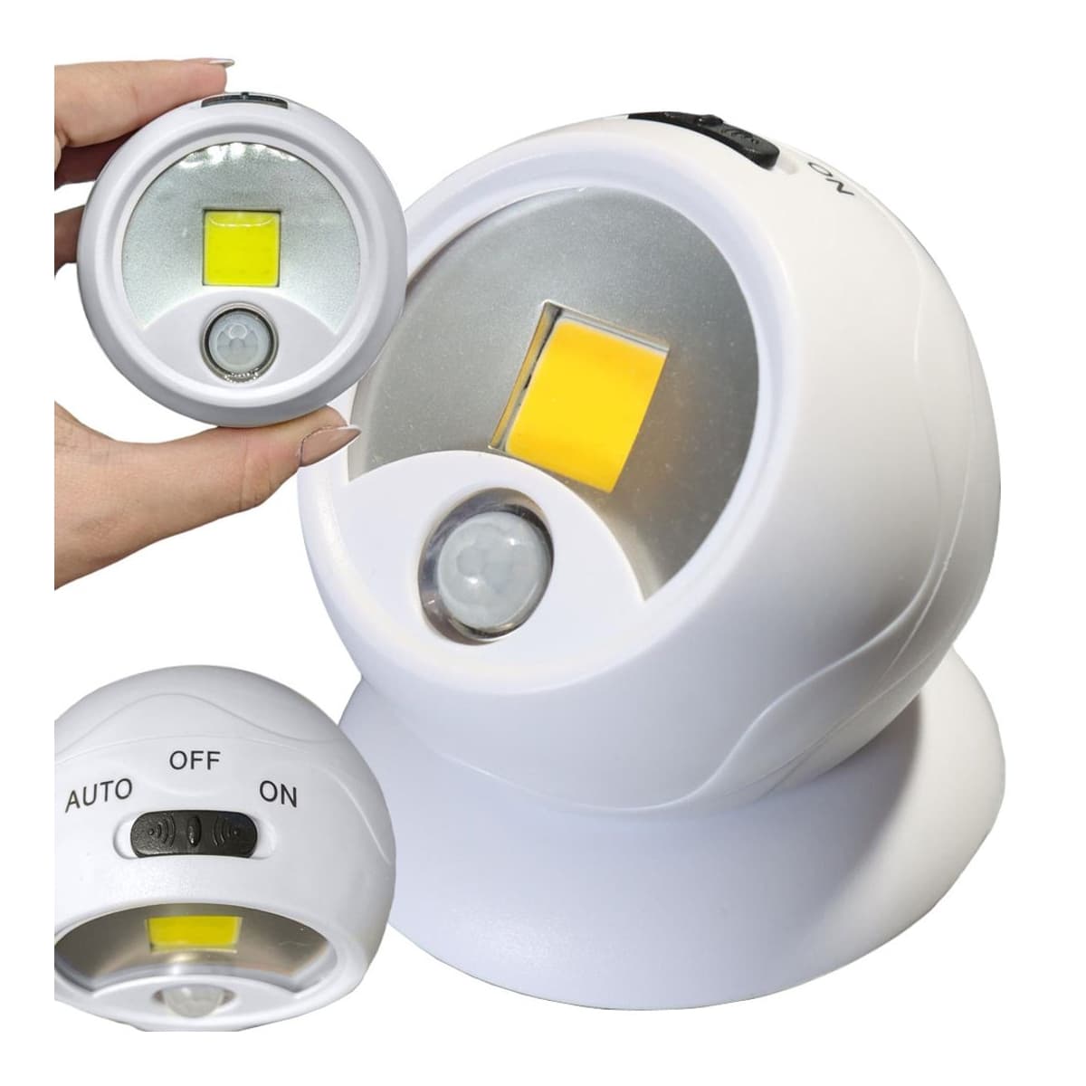 LED-lampa COB med rörelsesensor, magnet