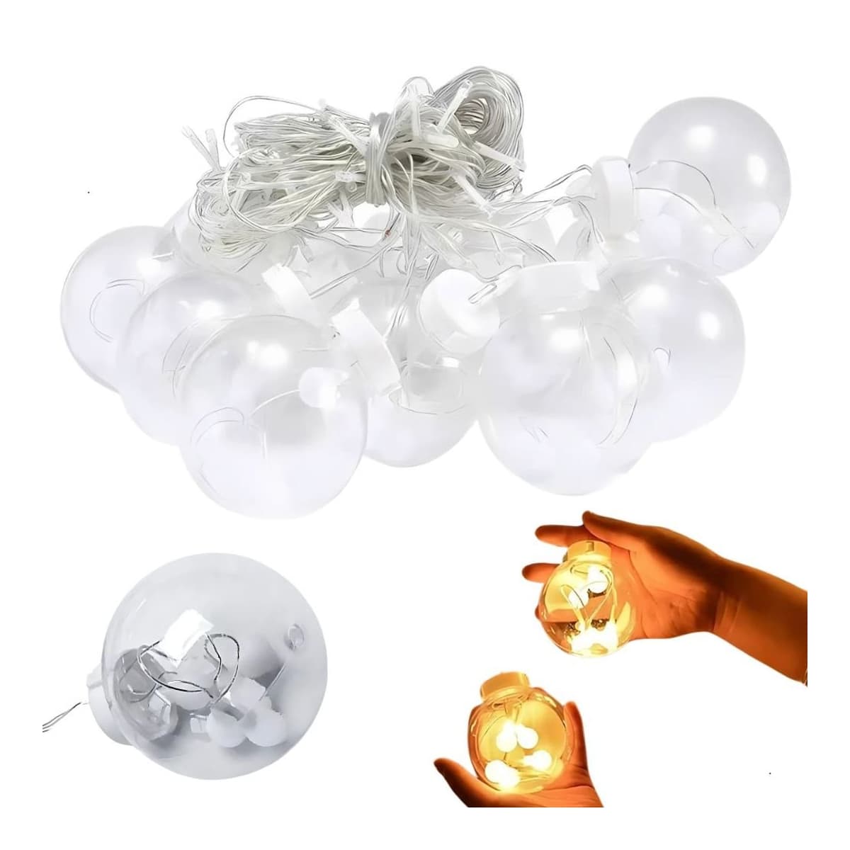 LED-ljusridå, 138 dioder, varmvitt, 460 cm