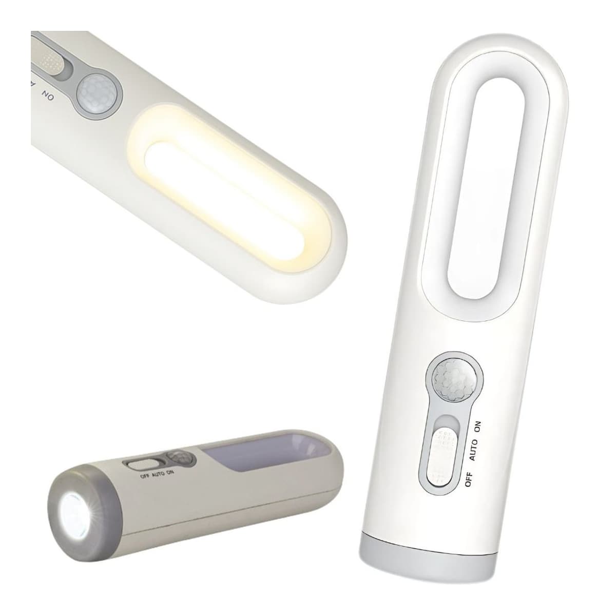 LED-nattlampa med rörelsesensor och ficklampa