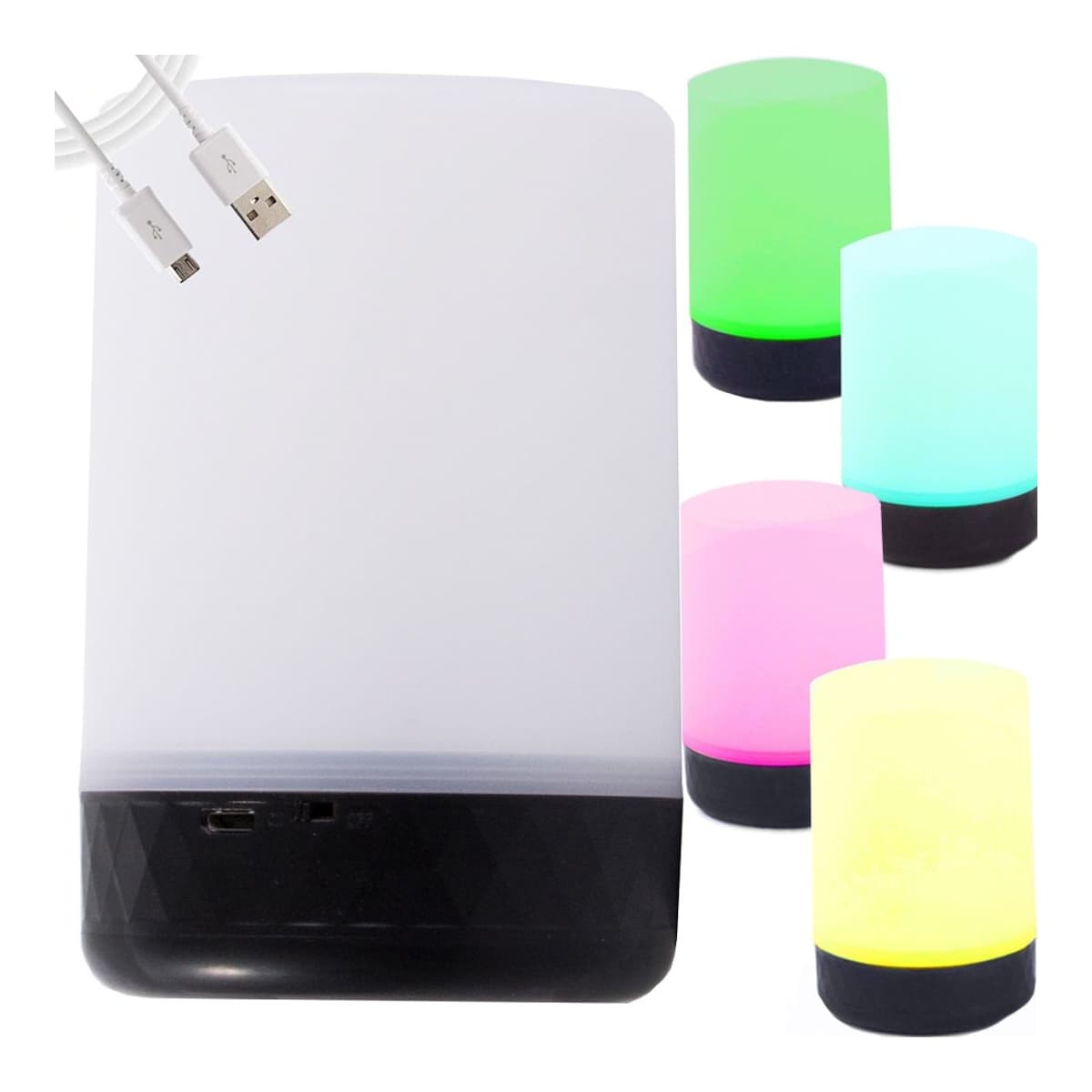 LED-nattlampa RGB med USB, 8 färger