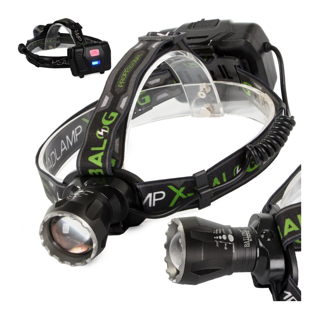 LED-pannlampa med powerbank, 1000 m räckvidd