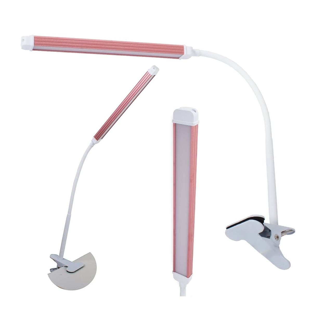 LED-skrivbordslampa med klämma, 24 dioder