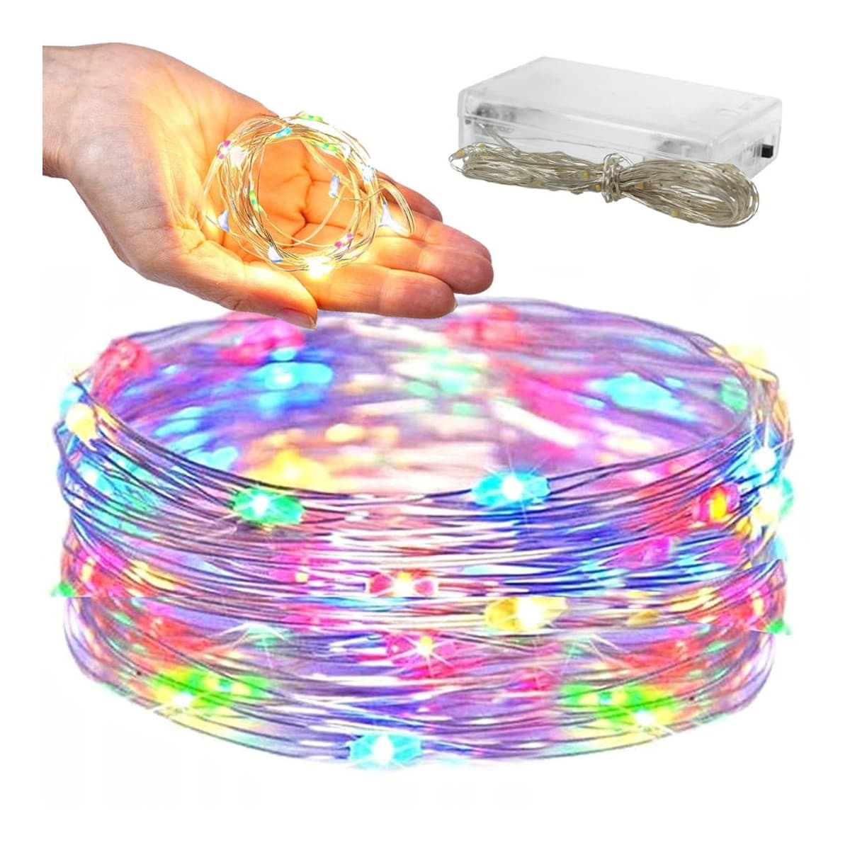 LED-slinga, 100 dioder, 10 m, flerfärgad