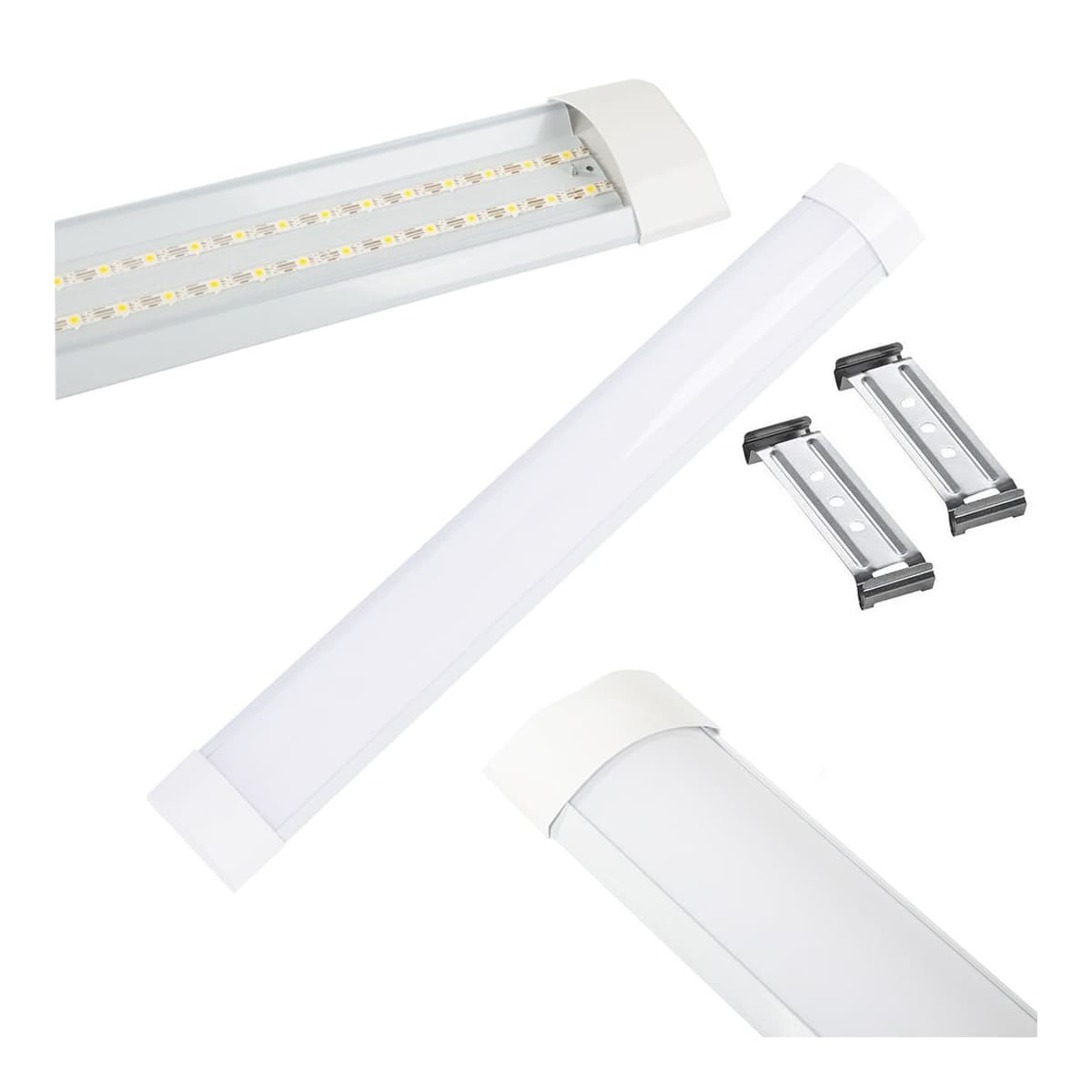 LED-taklampa, rak, 60 cm, 18W