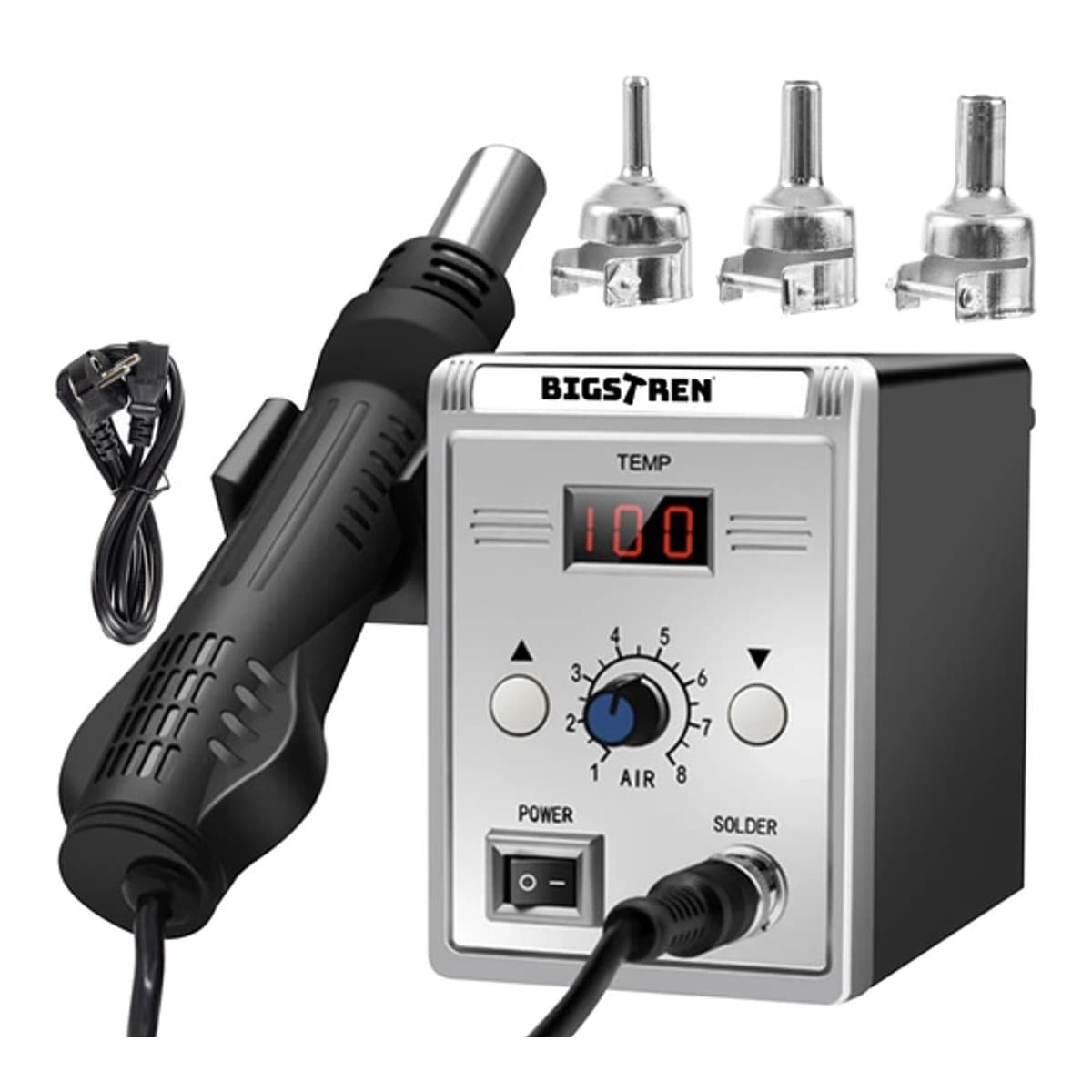 Lödstation med varmluft, 700W, 100-500°C