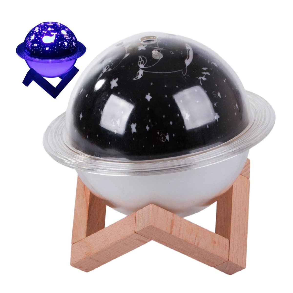 Luftfuktare med aromaterapi, 250 ml, RGB-ljus