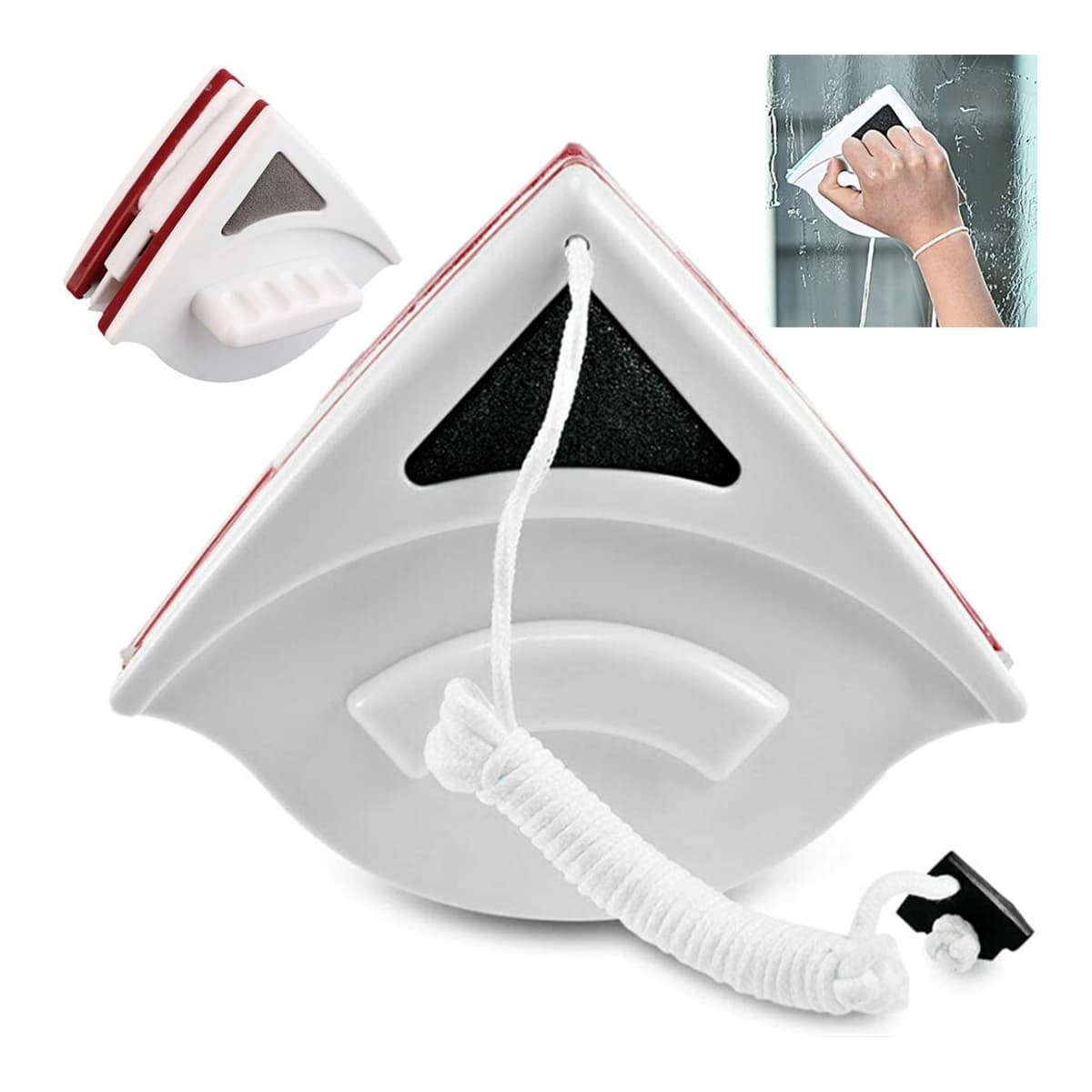 Magnetisk fönsterputsare, dubbelsidig, 5-12 mm glas