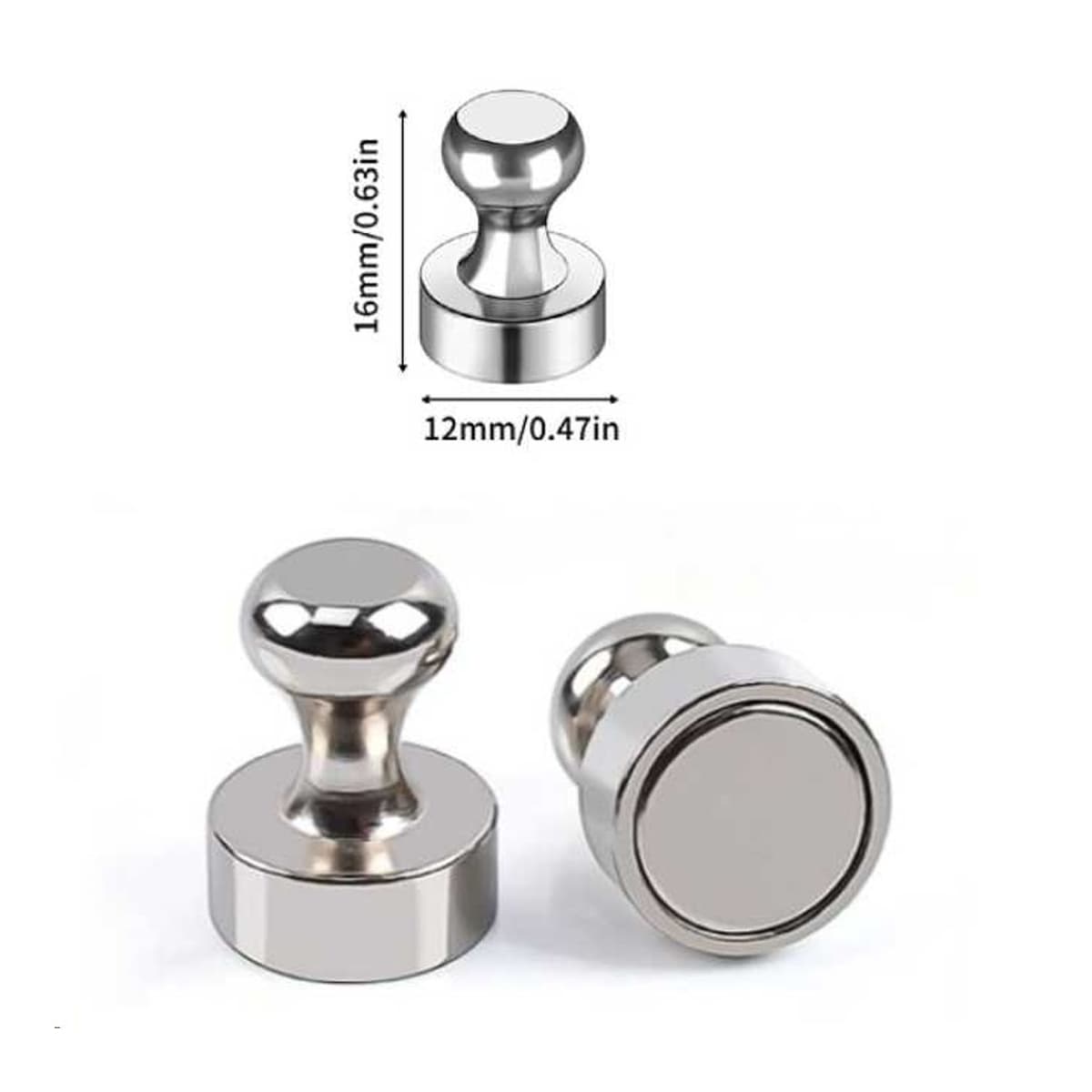 Magnetnålar i silver, 16 st