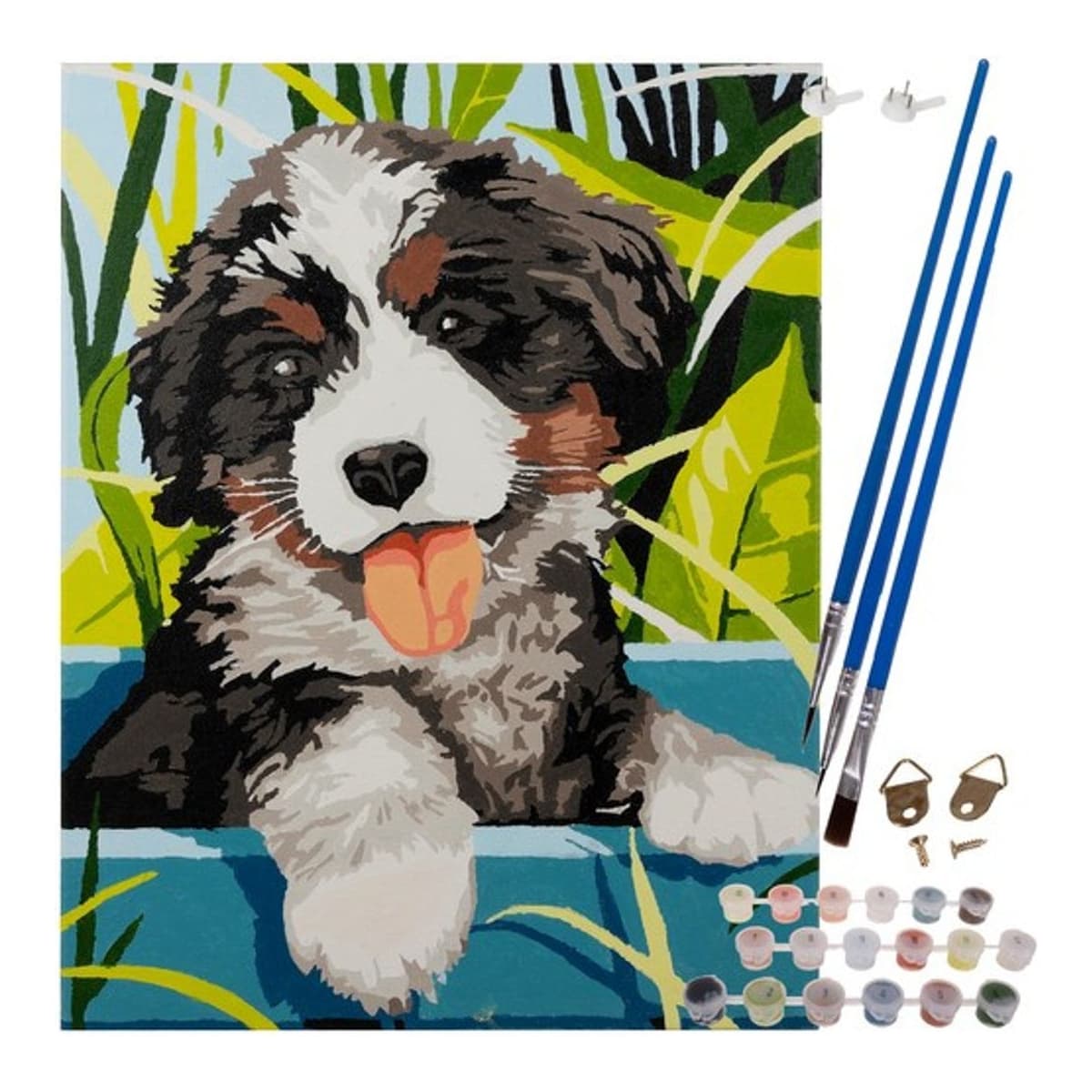 Måla efter nummer hundbild, 40x30 cm