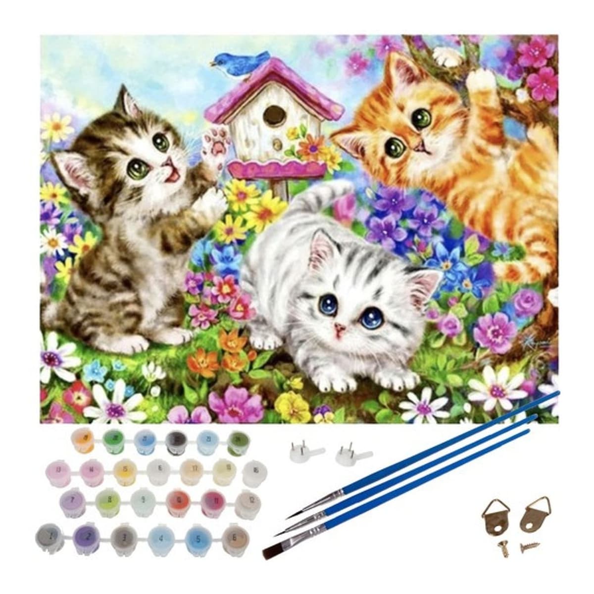 Måla efter nummer, katter, 40x50 cm