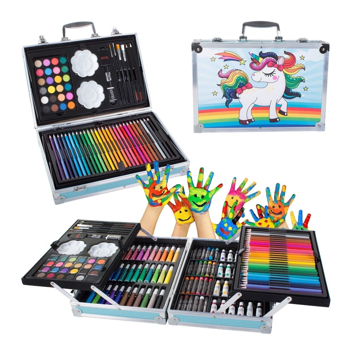 Målarset i väska, 145 delar