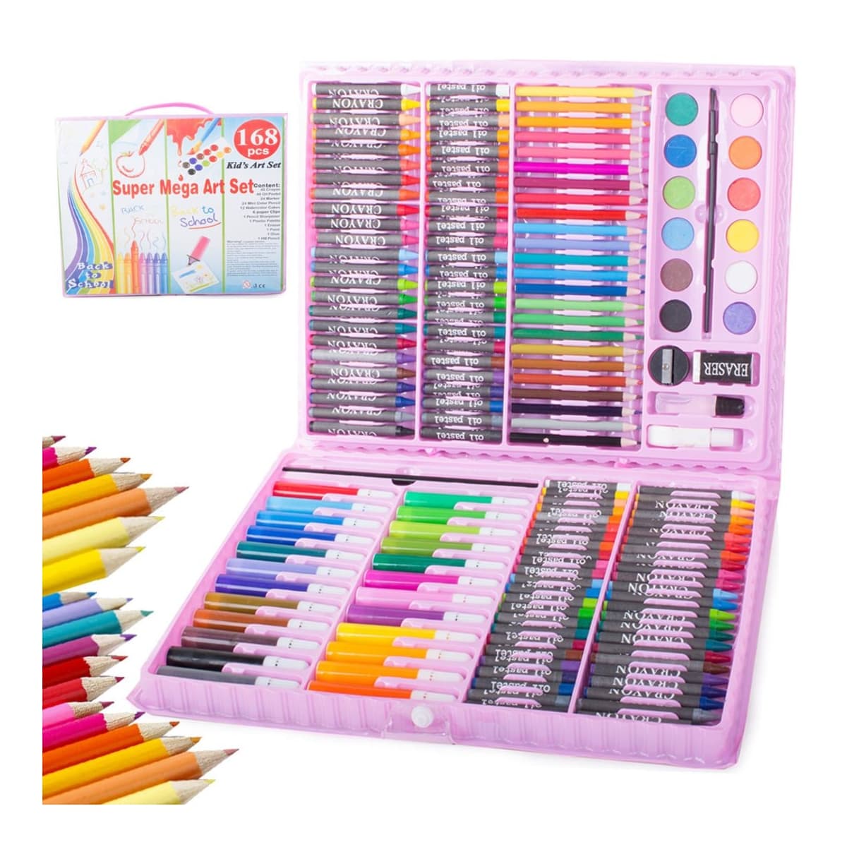 Målarset i väska, 168 delar