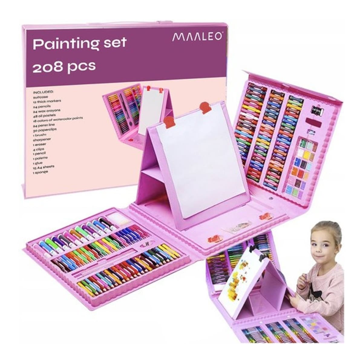 Målarset i väska, 208 delar