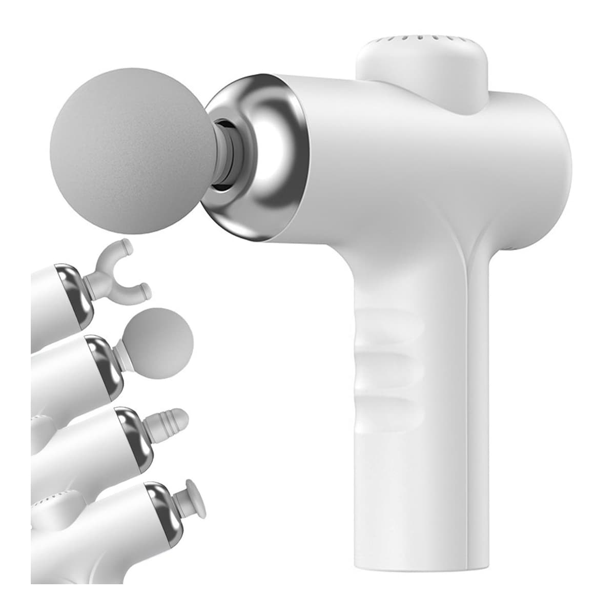 Massagepistol med 4 munstycken, 6 hastigheter