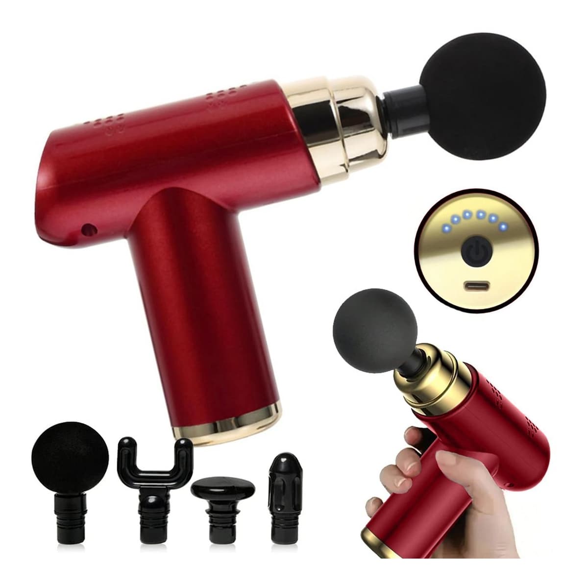 Massagepistol, mini, 6 hastigheter