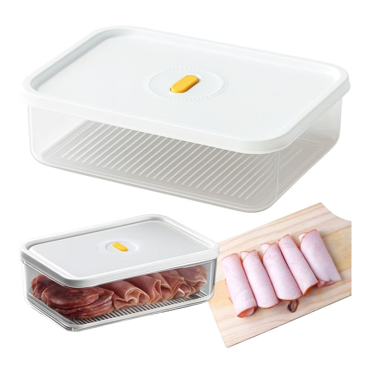 Matbehållare med lock, lufttät, 1,4 liter