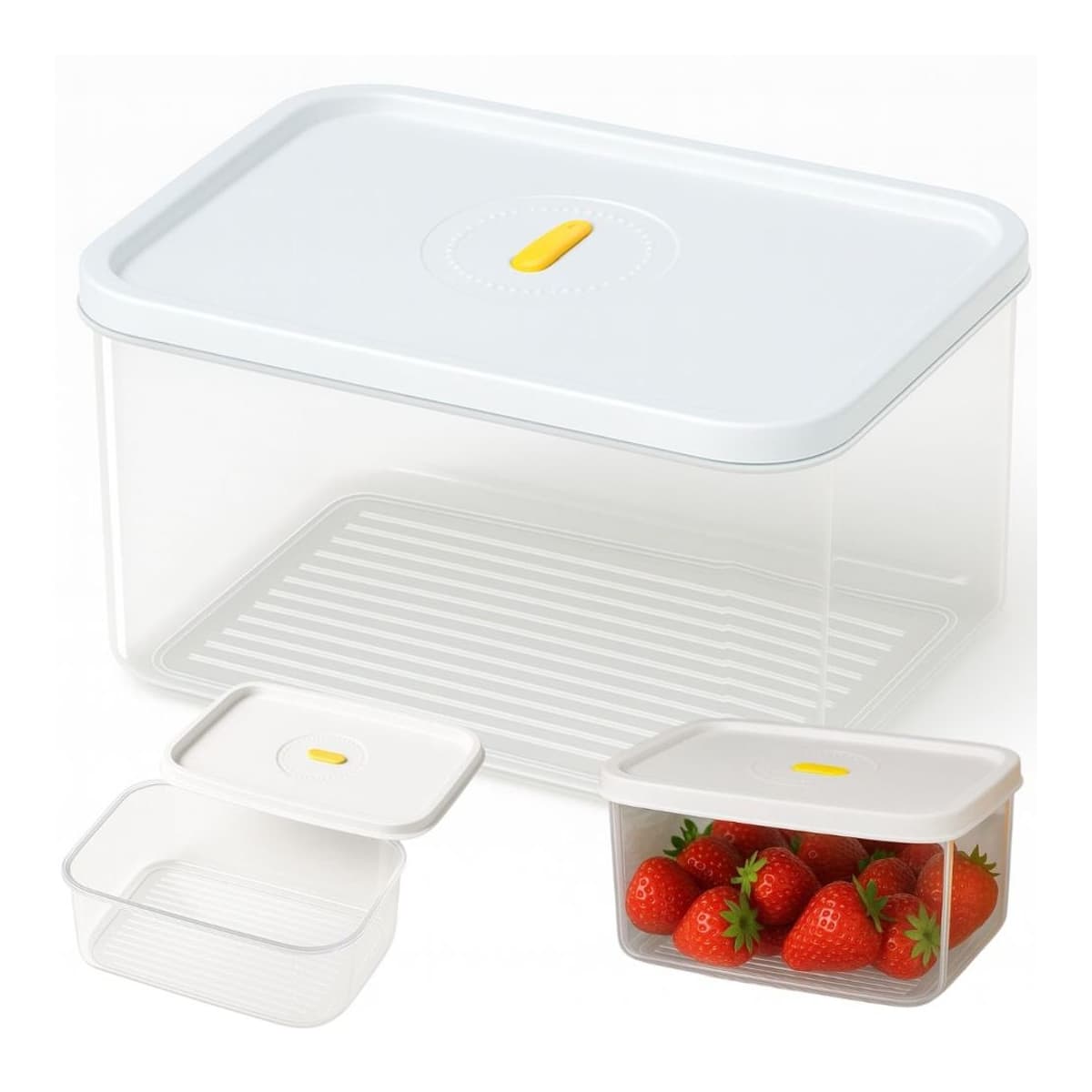 Matbehållare med lock lufttät 2,5 L