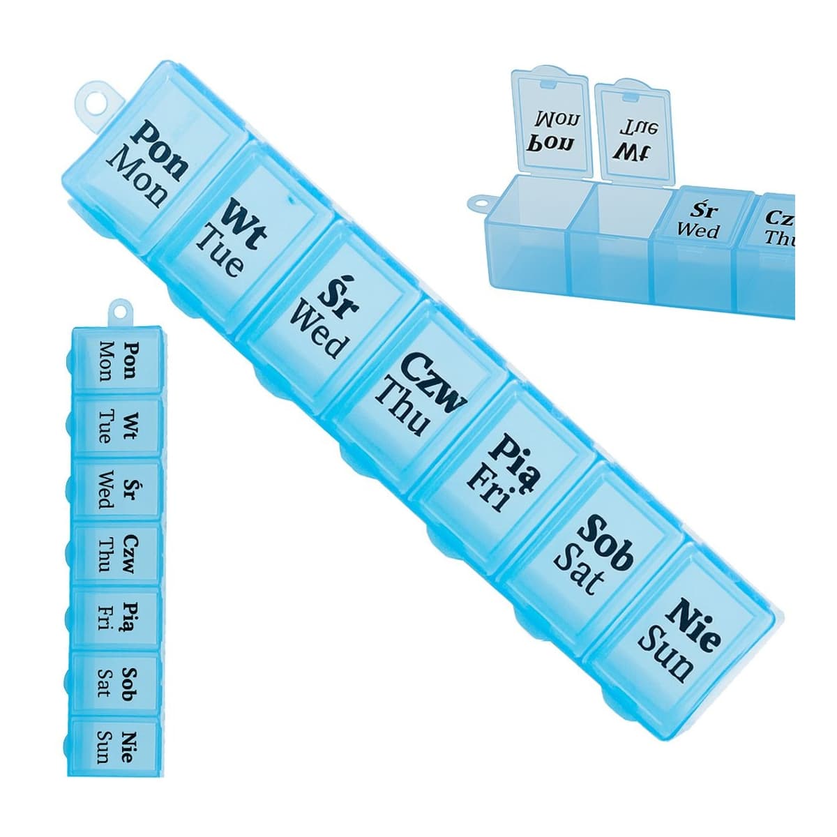 Medicinlåda 7 dagar, 15x3x2 cm