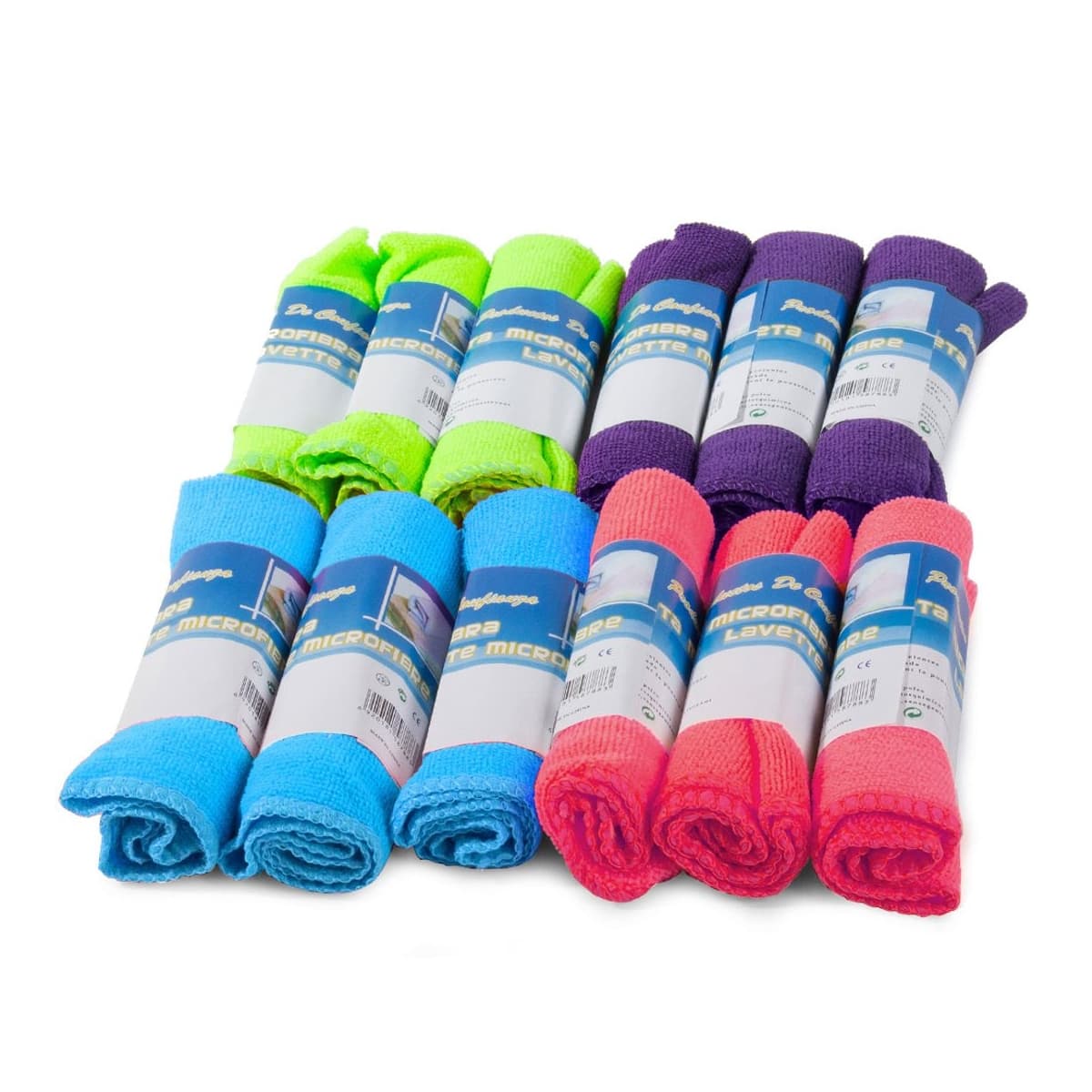 Mikrofiber rengöringsdukar, 12-pack, 27 x 29 cm