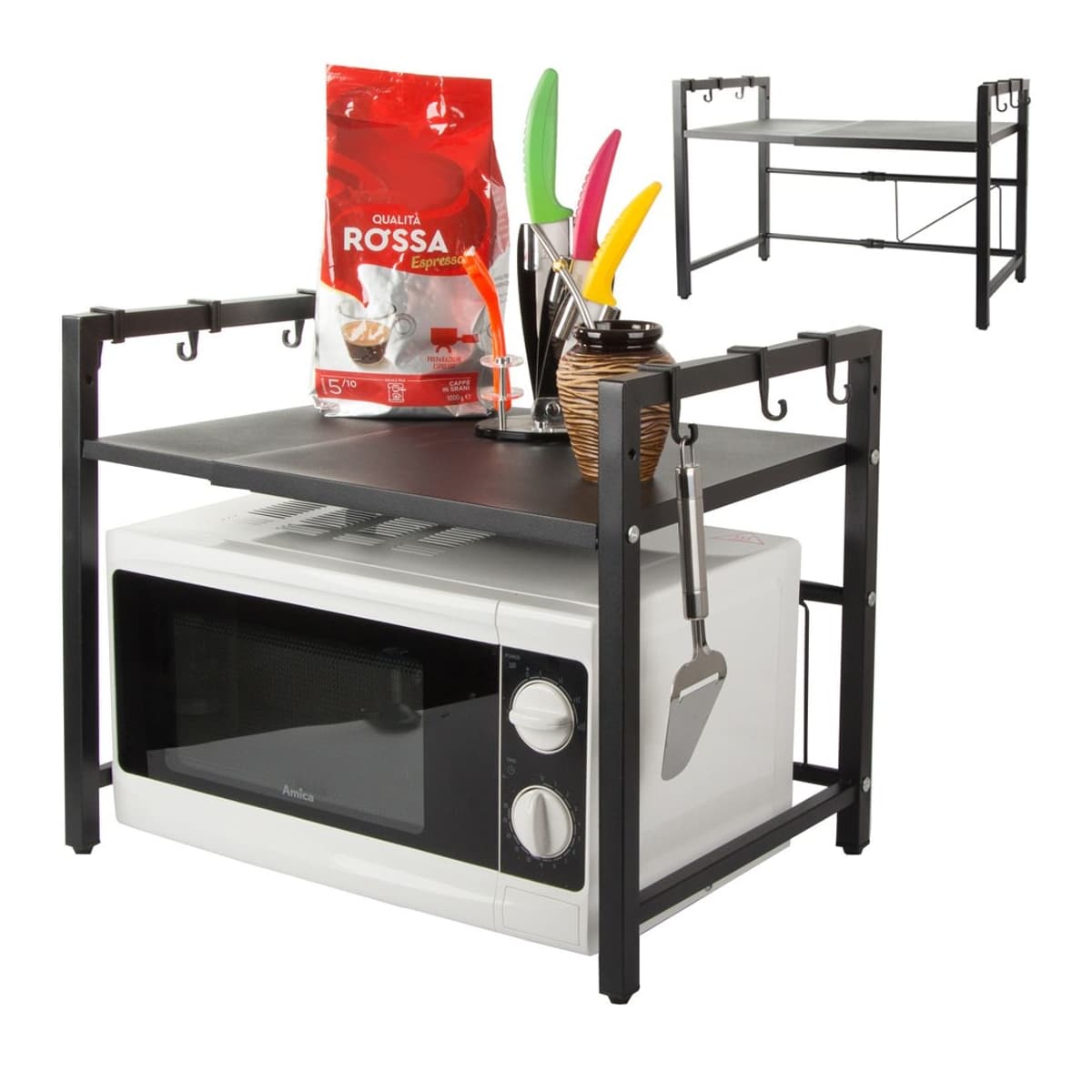 Mikrovågsställ, justerbar, 41-62 cm