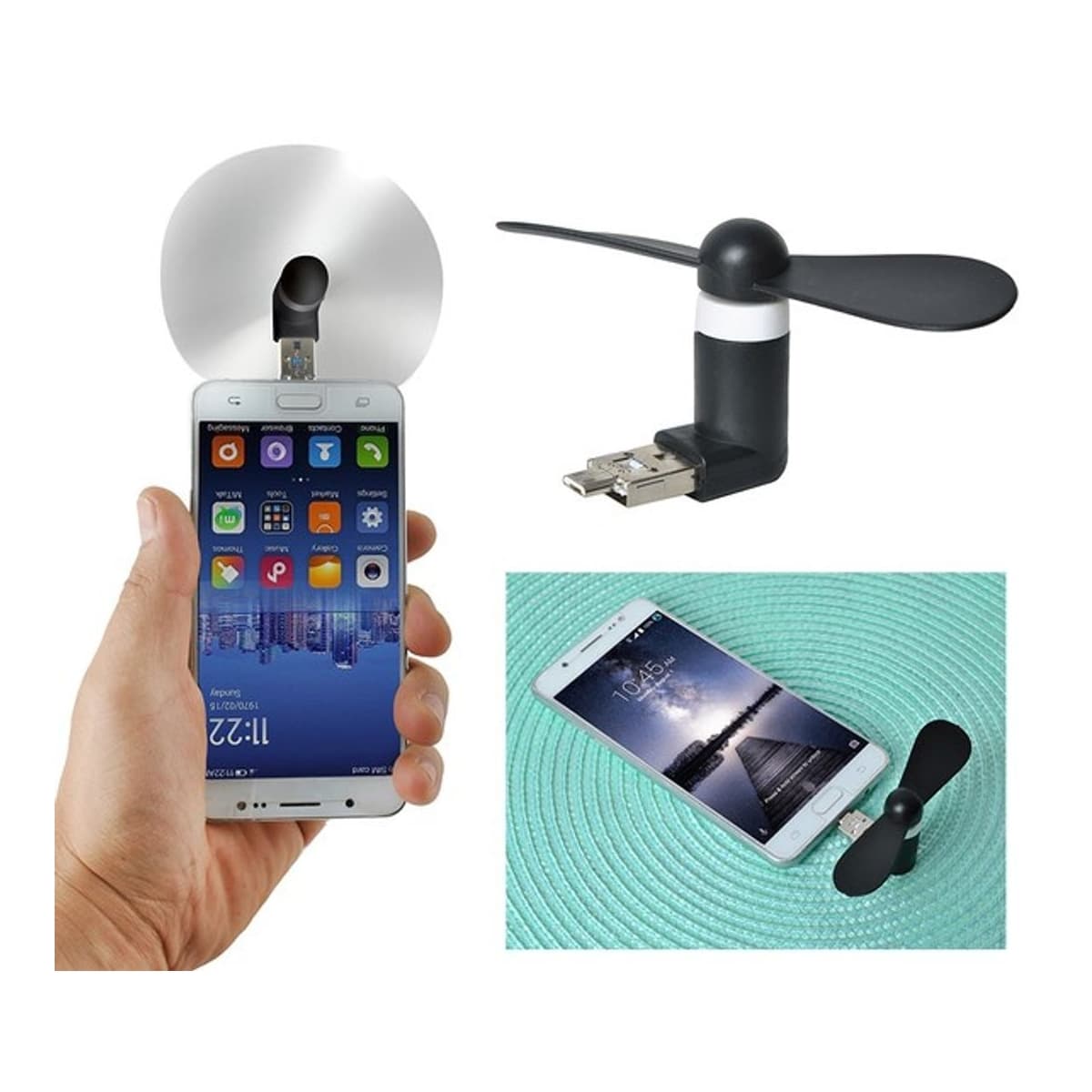 Mini-fläkt micro USB, 9 cm diameter