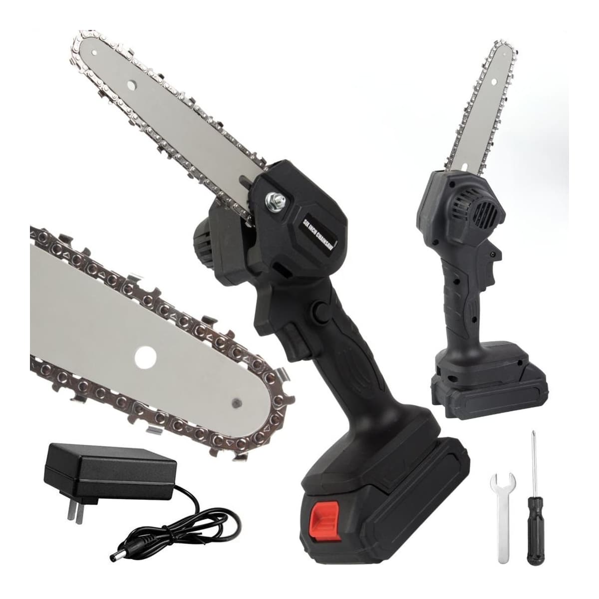 Miniatyr motorsåg, sladdlös, 6 tum, 21V