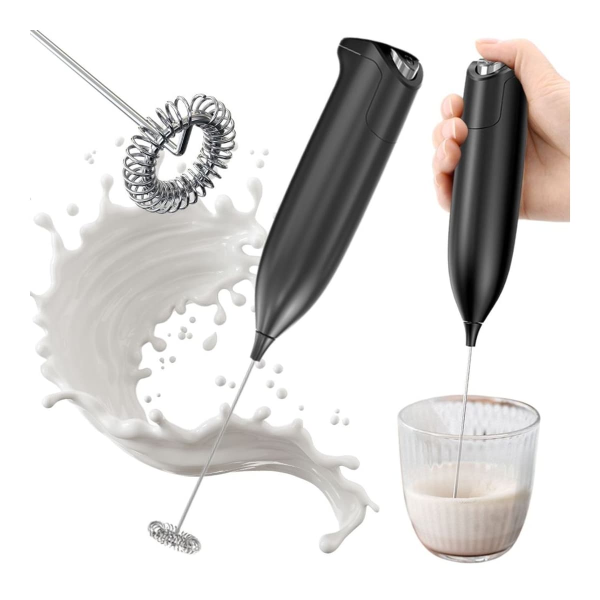 Mjölkskummare elektrisk, batteridrift, 22 cm