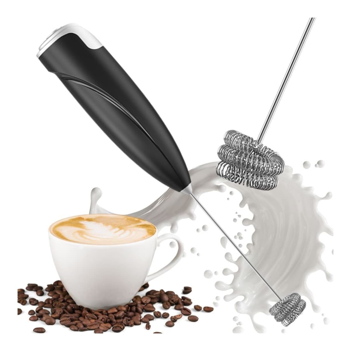 Mjölkskummare elektrisk handhållen 22,5 cm