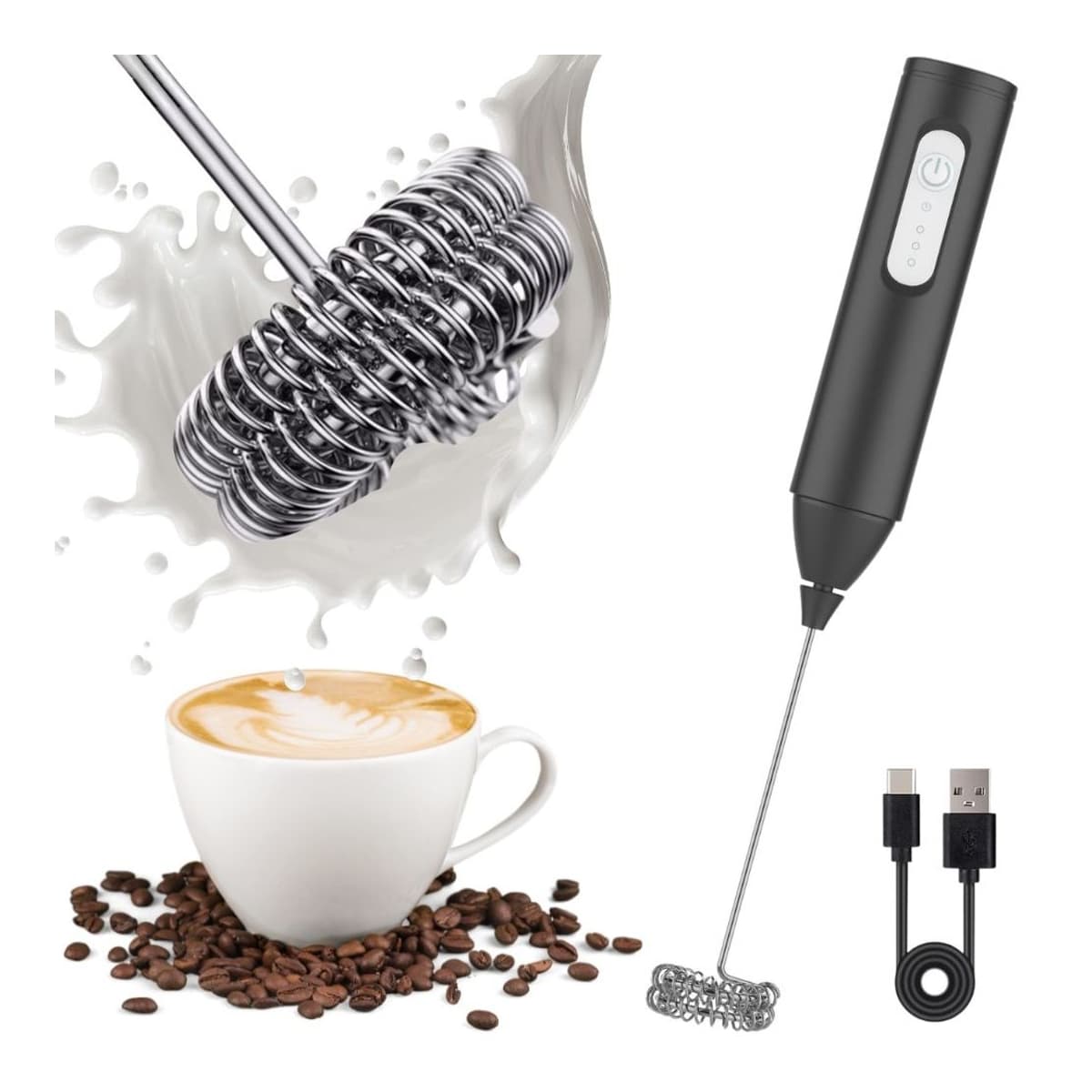 Mjölkskummare elektrisk mini, 3 hastigheter